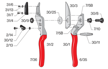 Sada: 2 pružiny pro 31, 32 FELCO 30/91