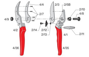 Kompletní rukojeť protiostří pro 4, 4C a FELCO 4/2