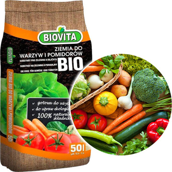 Erde für Gemüse und Tomaten BIO 50L Biovita