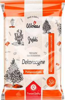 Dekorative Holzschnitzel Orange 50L Wokas