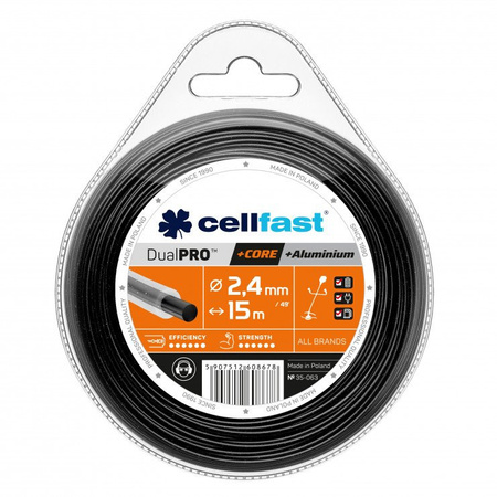 Żyłka okrągła z rdzeniem 2,4x15 35-063 Cellfast