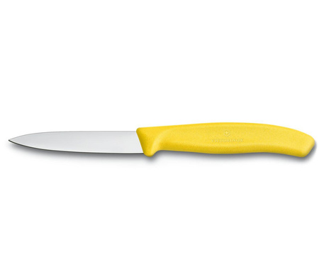 Cuțit galben cu lama netedă 8cm Victorinox