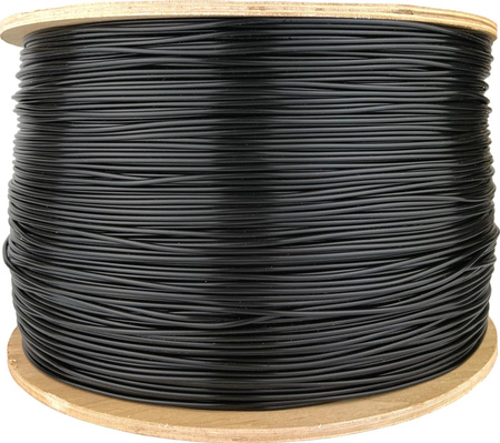 Furtun de livadă pe bobină de lemn 2.5mm 1800m PVC Negru