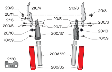 Przeciwostrze do 210A, 210C FELCO 210/4