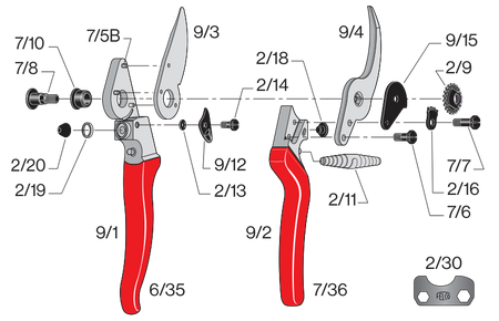 Ersatzklinge für 9, 10 FELCO 9/3