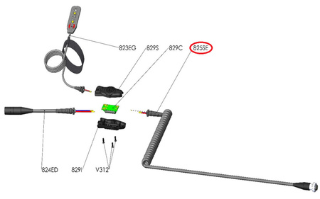 Kabel spiralny do sekatora F3015 825S Infaco