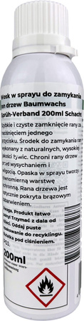 Wosk w sprayu do zamykania ran drzew Baumwachs Sprüh-Verband 200ml Schacht