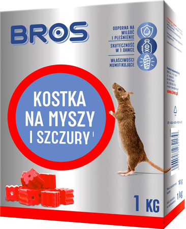 Trutka ma myszy kostka 1kg Bros