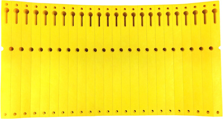Etykiety Tyvek 17x220mm Plisowane 2500szt Żółte