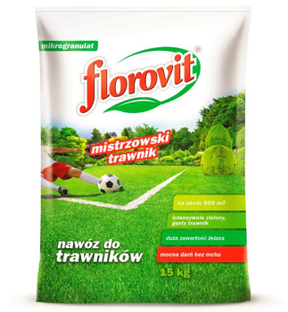 Nawóz do trawników z mchem 15kg Florovit Inco