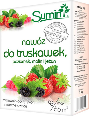 Nawóz do truskawek  poziomek i malin 1kg Sumin