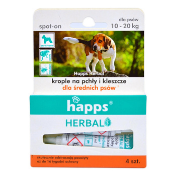 Bylinné kapky pro střední psy 4ks. Happs