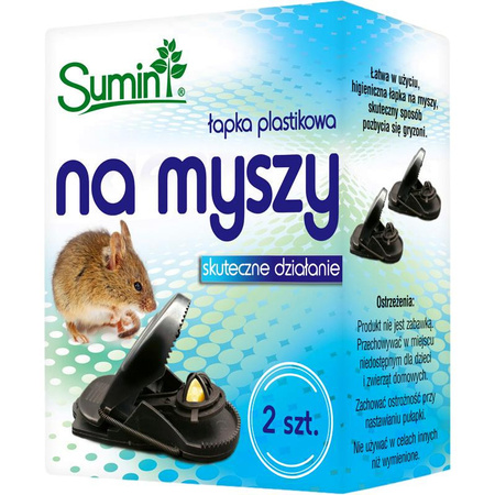 Łapka na myszy plastikowa 2szt Sumin