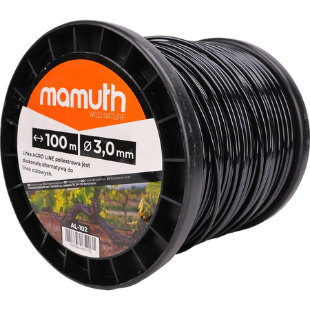 AGRO LINE PET frânghie poliester negru 3.0mm 100m AG-102 MAMUTH