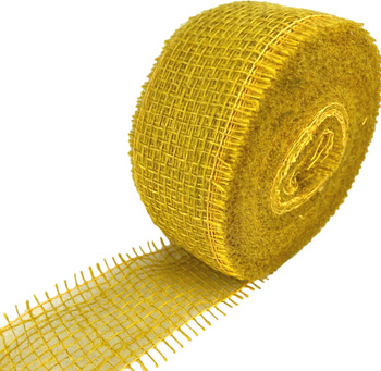 Farbige Jute Gaze YELLOW Rolle 5cm 25m