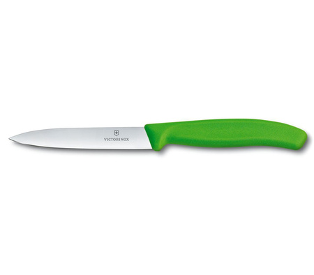 Nóż zielony ostrze gładkie 10cm Victorinox