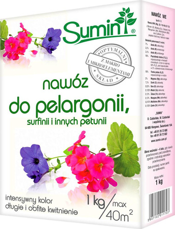 Îngrășământ pentru pelargonium 1kg Sumin