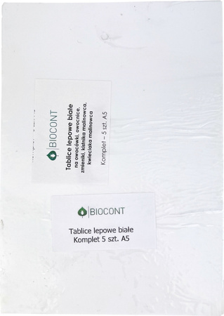 Planșe albe lipicioase A5 /5pcs/ Biocont