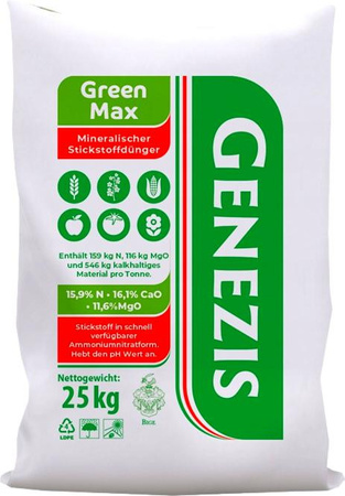 Nitrat de calciu GREEN MAX 25kg 15,9%N 16,1%CaO 11,6%MgO 25kg GENEZIS