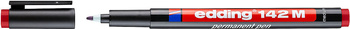 Permanentní fóliové pero 142 M 1 mm červené EDDING
