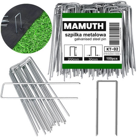 Metal U-pin 20cm 100pcs MAMUTH