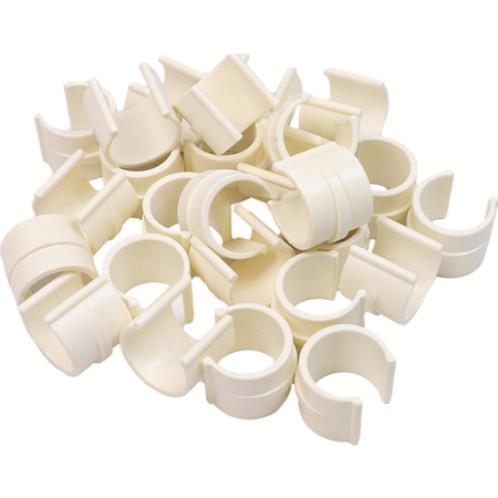 KOMPLET 50x Spinka klips do folii tunelowej BIAŁY 20mm