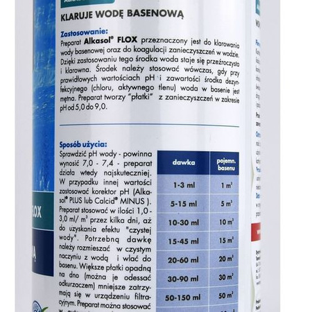 ALKASOL FLOX klaruje wodę basenową 1L Target