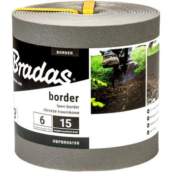 Borduri pentru gazon Graniță gri 6mx15cm Bradas