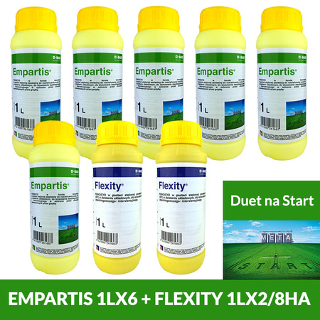 Duet to Start: 6 x 1L Empartis +2 x 1L Flexity 8ha BASF