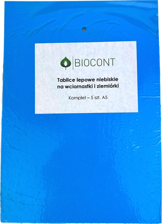 Tablice niebieskie A5 5szt Biocont
