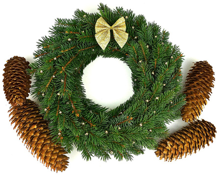 Stroik świąteczny świerk 38cm