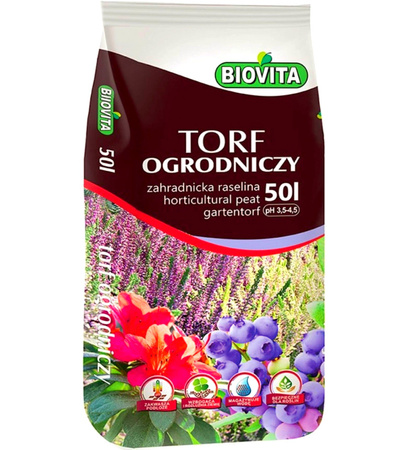 Torf Ogrodniczy Kwaśny 50L Biovita