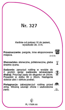 Urcarea trandafirului Nr. 327