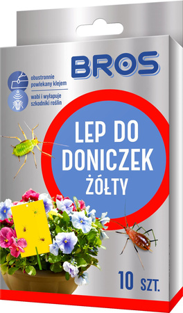 Lep do doniczek żółty 10szt Bros