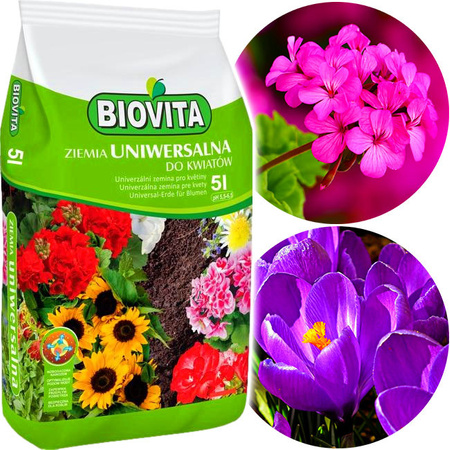 Ziemia uniwersalna do kwiatów 5L Biovita