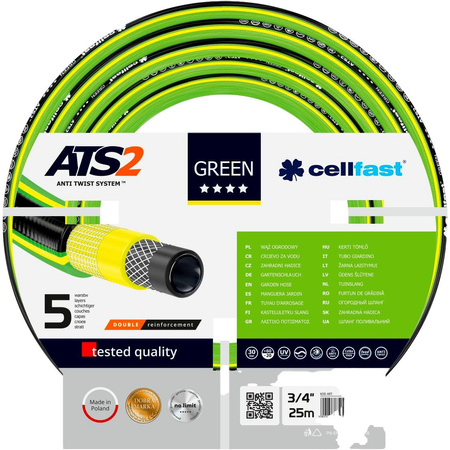 Furtun de grădină verde ATS2 3/4 25M 15-120 Cellfast