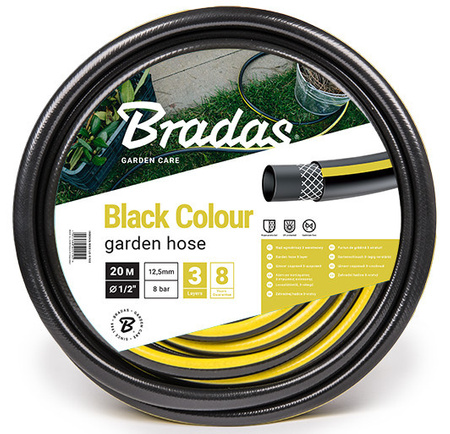 Wąż ogrodowy BLACK COLOUR 1/2" 20m Bradas