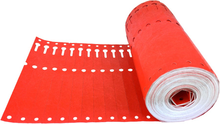 Etichete Tyvek 12.7x160mm rolă 1000pcs Roșu