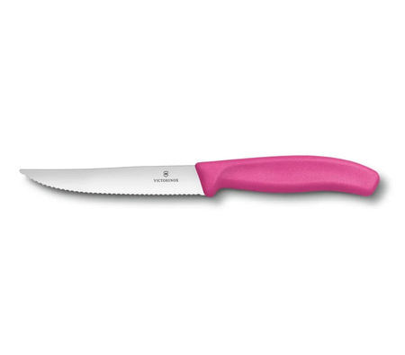 Nóż ostrze ząbkowane 12cm różowy Victorinox