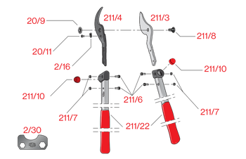 Náhradní nůž pro 211 FELCO 211/3