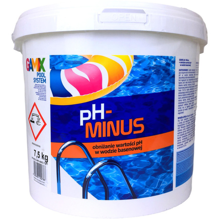 Preparat do basenu pH-MINUS 7,5kg Gamix