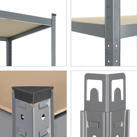 Kovový regál se čtyřmi policemi 180x90x40cm RK-03 MAMUTH
