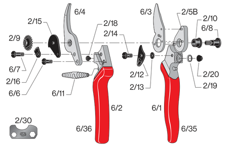 Satz: Schraube und Mutter für 6, 11, 12. FELCO 6/90