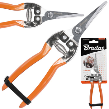 Foarfece de grădină V-SERIES-P cu lamă dreaptă, oțel inoxidabil SS Bradas
