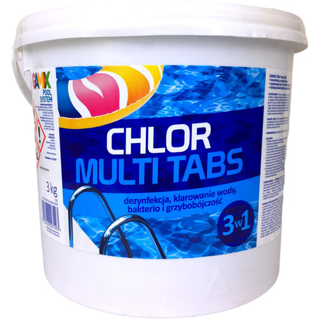 CHLOR MULTI TABS pentru piscină 3in1 3kg Gamix