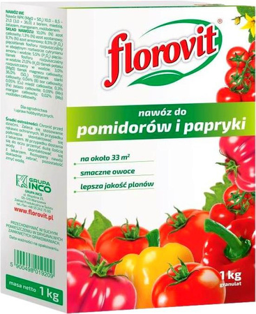 Nawóz do pomidorów i papryki 1kg karton Florovit