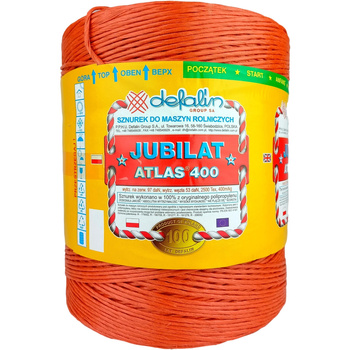 Sznurek PP ATLAS 400m/kg POMARAŃCZOWY Defalin