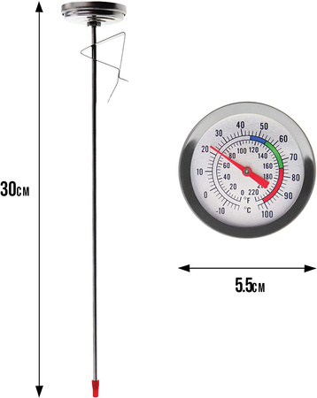 Termometru pentru ceară, parafină, Rebwachs 175mm
