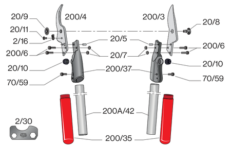 Náhradní nůž pro 20, 21, 200A, 200C FELCO 200/3