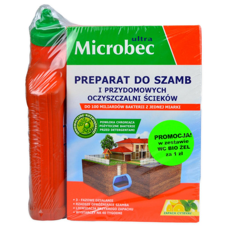 Přípravek na septik 1kg + Wc Bio Gel 500ml Microbec